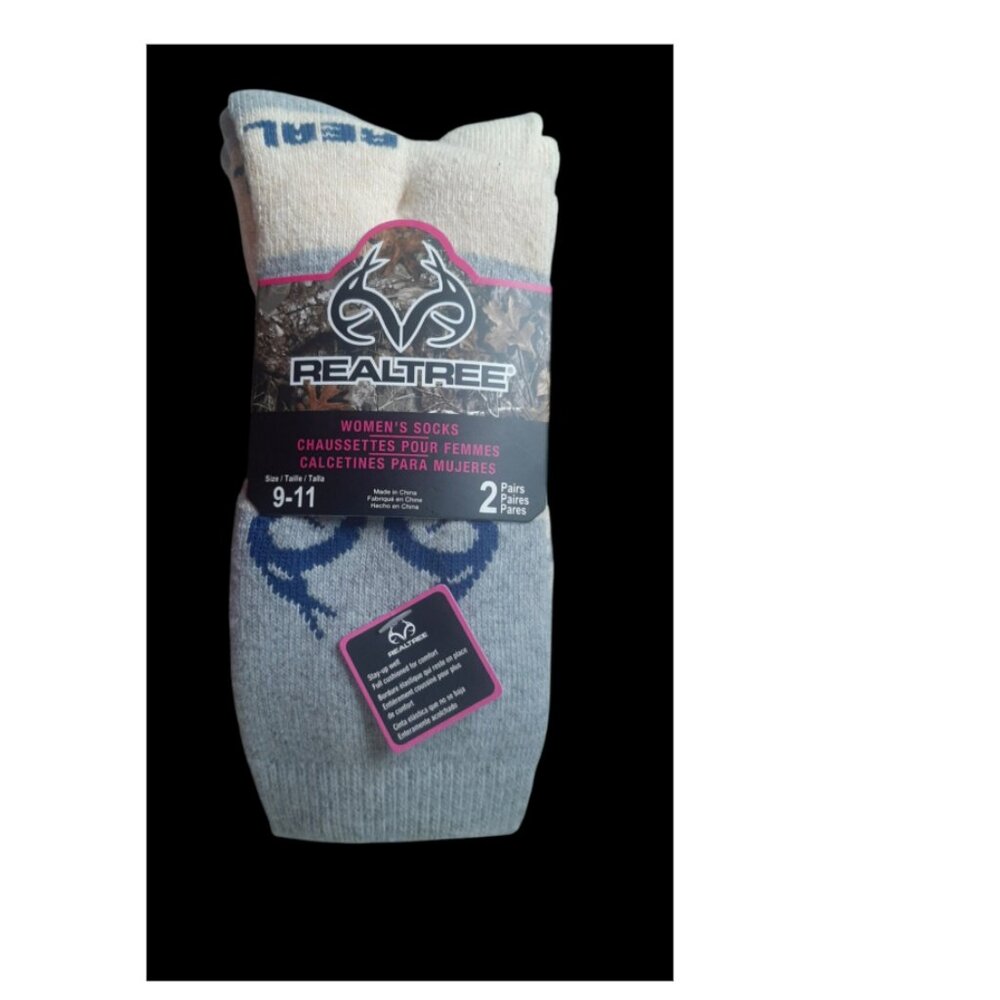 2 Pairs of Realtree Women's Socks Size 9-11